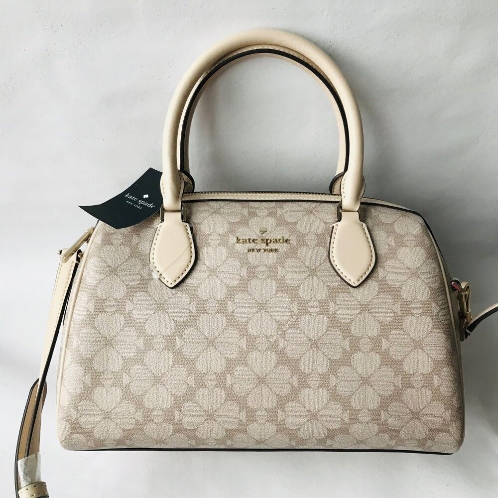 KATE SPADE Signature Spade Flower pv Large Duffle Crossbody Tote Bag $429 - Picture 1 of 10